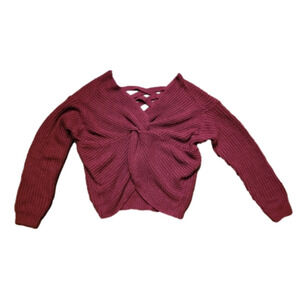 No BOUNDRIES maroon long sleeve sweater. Size L. EXCELLENT CONDITION!